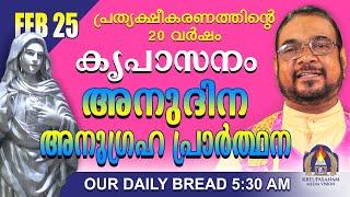 ഫെബ്രുവരി 25 | കൃപാസനം അനുദിന അനുഗ്രഹ പ്രാർത്ഥന | Our Daily Bread |പ്രത്യക്ഷീകരണത്തിന്റെ 20 വർഷം
