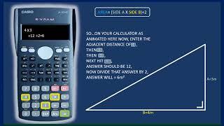 Finding the area of  a right angled triangle.