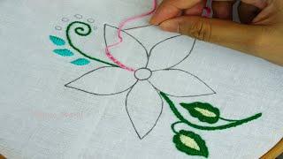 hand embroidery new elegant flower embroidery by rose world