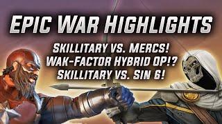 Skillitary vs. Mercs! Wak-Factor OP!? - Epic War Highlights! - MARVEL Strike Force - MSF