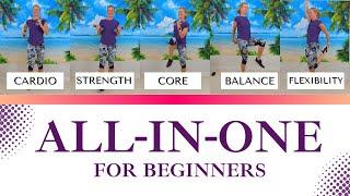 20 min All in One: Cardio, Strength, Balance and Flexibility Workout for Seniors and Beginners