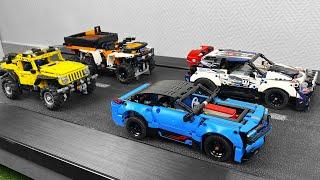 FIRST TO FALL OFF LOSES! Lego Technic Treadmill Car Racing Challenge