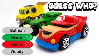 Guess Who? Toy Car Game Show with Hot Wheels Characters!