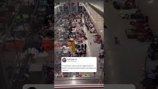 Major Airport Becomes a Migrant Shelter