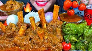 ASMR SPICY MUTTON CURRY, EGG, GRILLED PEPPER, TOMATO, RICE MUKBANG MASSIVE Eating Sounds