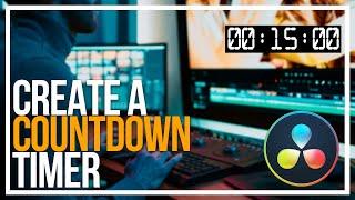 HOW TO MAKE A SIMPLE TIMER IN DAVINCI RESOLVE