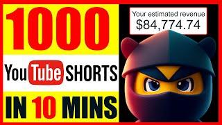 How To Make 1000 Faceless YouTube Shorts In 10 Minutes Using AI In 2024