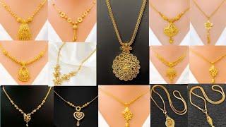 Lightweight Gold Chain With Pendant Designs | Latest Lightweight Gold Pendant Designs | GR Fashion