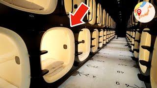 Cheap Capsule Hotel Experience in Japan  9h ninehours Hakata Travel Vlog カプセルホテル 格安 ナインアワーズ 博多