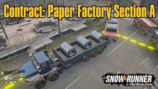 SnowRunner | Paper Factory Contract Section A | Wisconsin USA