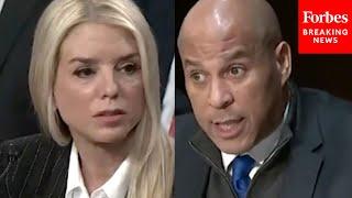 Cory Booker Asks Pam Bondi Point Blank If She'll Continue Policies To Block Police Use Of Chokeholds