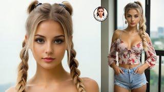 [4K] AI LookBook, Shorts and a colorful top, AI ART beautiful girls, AI Fashion #aigirl