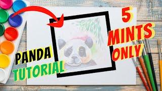 How to paint Panda in 5 minutes 