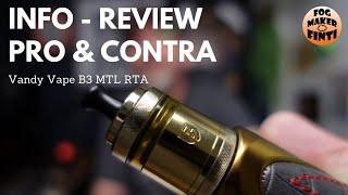 Vandy Vape B3 MTL RTA | Berserker V3 | 24mm MTL Verdampfer | Info Review