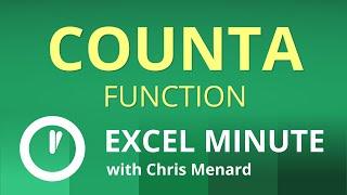 Excel COUNTA function | Counts the cells that are not empty | Excel One Minute Quick Reference