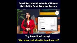 RestroFood - Boost your restaurant sales 4x with your own online food ordering and delivery system