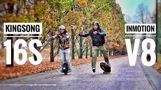 16"inch EUCs under $1000 - King-Song KS16S vs InMotion V8 (SoloWheel Glide 3) review and stress test