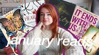 what i read in january 2022 | it ends with us, verity, heartless, graceling, history of wild places