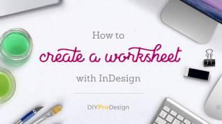 How to Create a Worksheet with InDesign