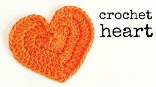 How to crochet a HEART (medium size)  CROCHET LOVERS