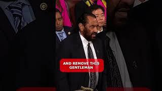 Dem Rep AL GREEN REMOVED FROM CHAMBER DURING TRUMPS SPEECH