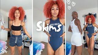 Skims Try On haul - Team USA Olympics Edition - with Taliyah Brooks and Shamier Little