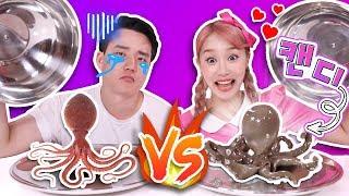 [사탕음식 VS 실제음식] 팀세이카와 랜덤 뽑기 게임 챌린지 CANDY FOOD or REAL FOOD Challenge  - 지니