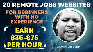 20 Best Websites For Remote Jobs For Beginners  |  No Experience Needed