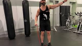 How To Perform A Banded Side Lateral Raise Exercise/ Coach Dimitri Giankoulas