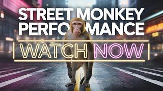 "Funny Monkey Show on the Street!"