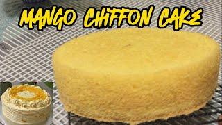 EASY MANGO CHIFFON CAKE WITH MANGO CREAM FROSTING | MANGO CHIFFON CAKE