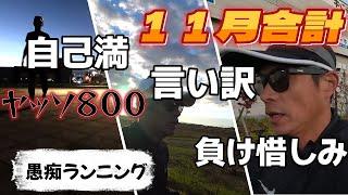 【愚痴ランニング】大会調整でちょい落ちた１１月の月間走行距離【サブ3.05へ】