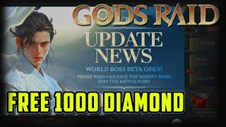 [1000 Diamond Code] WORLD BOSS UPDATE Summary - Gods Raid Team Battle RPG
