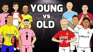 ️OLD FOOTBALLERS vs YOUNG FOOTBALLERS️ (Feat Ronaldo Haaland Messi Mbappe Nunez Frontmen 7.2)