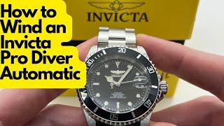 How to wind your Invicta 8926OB Pro Diver Automatic Watch with Seiko NH35 Movement