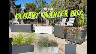 DIY Cement Planters boxes / cement craft ideas /  Gardening