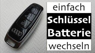 Schlüssel-Batterie wechseln: Audi A6 A7 A8 Q8 RS Coupé Sportback (CR2032 battery)