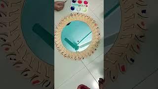 Dying mirror at home #mirrorwork #5minutecrafts #craft #mirror #dying #gulabisaree