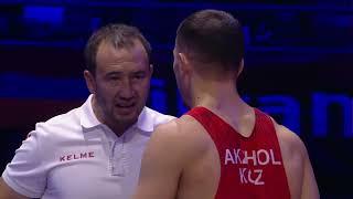 Akzhol MAKHMUDOV (KGZ) vs. Nao KUSAKA (JPN) | Seniors World Championships 2023 | Semi Final | GR 77K