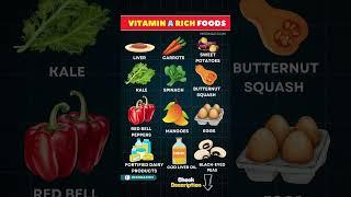 Top 12 Vitamin A Rich Foods for Better Vision & Immunity ️ Vitamin A rich foods #shorts #nutrition