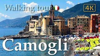 Camogli (Liguria) , Italy【Walking Tour】History in Subtitles - 4K