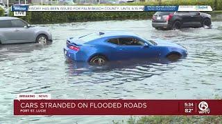 Floodwaters strand drivers in Port St. Lucie