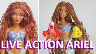 Giving REAL LOCS to my Live Action Ariel doll like Halle Bailey (Reroot)