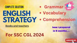 English strategy for SSC CGL 2024  Books and Teachers to follow How i scored 42.5 in ssc cpo exam