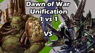 Dawn of War Unification: 1 vs 1 Death Guard (Focus) vs Dark Eldar (Grindan)