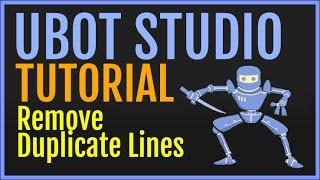 UBot Studio Tutorial: Remove Duplicate Lines From Text (Function)