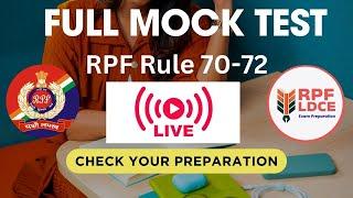 Mock Test For RPF Rule 70-72 By Vikash Bhardwaj