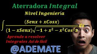 Aterradora integral |integral de ((senx+xCosx))/((1-xsenx)sqrt(-1+x^2-x^2cos^2x))