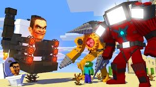 Toilet G-MAN & Titan DRILLMAN & Upgraded TITAN TV MAN - Minecraft multiverse