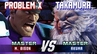 SF6 ▰ PROBLEM X (M.Bison) vs TAKAMURA (Akuma) ▰ High Level Gameplay